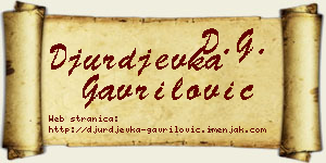 Đurđevka Gavrilović vizit kartica